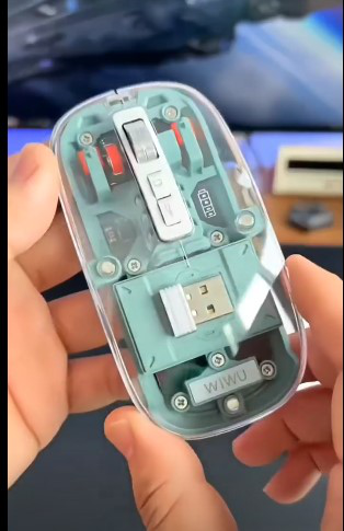 Arctic Fox Pureview Transparent Wireless and Bluetooth Rechargeable Mouse